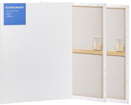 Lot de 3 toiles en lin de 440 g/m² - Taille 50 x 70 cm