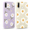Yoedge 2 Stück HandyHülle für Huawei P30 Lite / P30 Lite New Edition Hülle 6,15, Mädchen Case Blumen Muster Aesthetic Design,Frauen Geschenk Weich Silikon Stoßfest Case, Lila Blume