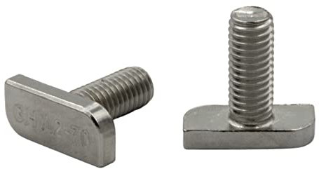 BRESKO Hammerkopfschrauben (50, 10x25 mm M10) 20-40 mm Edelstahl A2 Solar Anlage Photovoltaik Rostfrei Solarbefestigung Hammerkopf Hammerschrauben