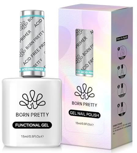 Born Pretty 15ML Vernis Semi Permanent, Nail Prep Bond Naturel Sans Acide pour Vernis à ongles Gel UV, Fast Drying Prep Dehydrator Varnish Manicure Bonder Liquid
