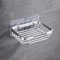 Porte-savon en aluminium à forte ventouse pour salle de bain, douche, baignoire (argent brillant)