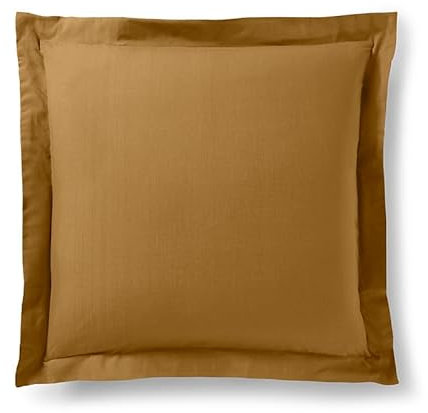 Taie d'oreiller Prémium 63 x 63 cm et 50 x 70 cm (Caramel, Taie d'oreiller 63 x 63 cm Volant Plat)