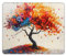Gaming Mauspad Baum Mauspad XXL 270x210mm XXL Mousepad abstrakt Mauspad Gaming Zubehör mit Anti Rutsch Basis Mouse Pad Wasserdicht und Langlebig für Maus und Tastatur, Home Decor, Geschenk Frauen