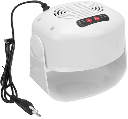 HUSHUI Luft-Nagellacktrockner, Nageltrockner, Warm- und Kühlmodus, Automatischer Start, Stopp, Vorwärts- und Rückwärtsdrehung, Nageltrocknungsventilator (220V EU-Stecker)
