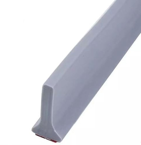 Acesome, striscia protettiva per doccia, autoadesiva, 1,2 m, altezza 3 cm, in silicone, per cucina, bagno, colore grigio