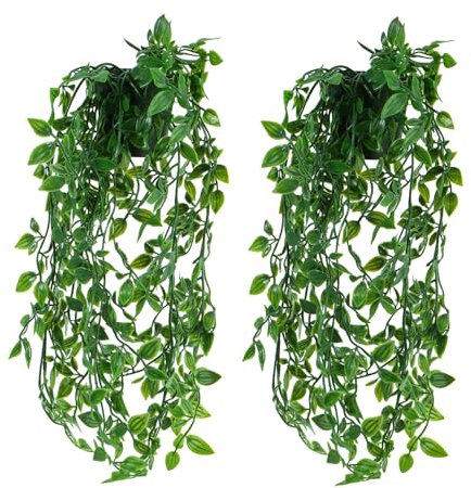ABCDipper Piante Artificiali da Interno Decorative Finte Piante Sospese con Vaso Edera Rampicante per Casa Tavolo Mensola Matrimonio