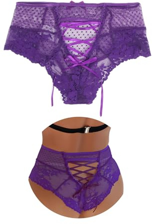 comeondear Perizoma Sexy Donna Pizzo Trasparente Tanga Seducente Taglie Forti Slip Brasiliana Vita Alta Mutande Sexydonna Perizomi Hot String in Mutandine Lingerie Thong Intimo Panties Underwear