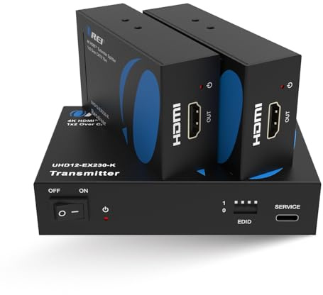 OREI 4K 1 in 8 Out HDMI Splitter 4:4:4 8-bit - HDMI 2.0, HDCP 2.2, 18Gbps, 4K @ 60Hz HDMI Duplikator/Distributor UltaHD High Resolution (1x8)
