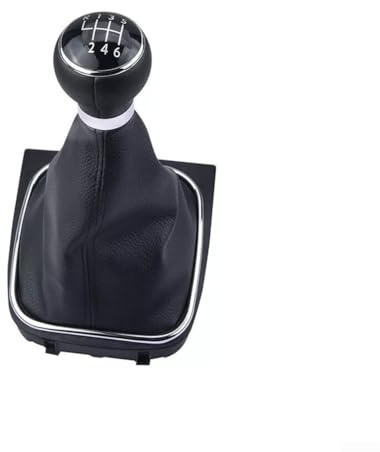 Kit de palanca de cambios y pomo de palanca de cambios negro diseñado para VW para EOS, para Golf V y VI, para modelos Jetta (6 velocidades)