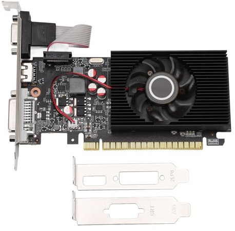 VBESTLIFE Scheda Grafica GT740 4GB, DDR3 GPU a 128 Bit, Scheda Video da Gioco PCIE 3.0 X8, Scheda Grafica a Basso Profilo a Basso Profilo Desktop con HDMI, DVI, Porte VGA