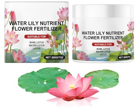 Dünger für Wasserlilie, Pulverdünger für Wasserlilie, 200g Blütedünger Pulver Wasser Lilie Nährstoff, Anfängergärtner Aquariumpflanzlösung für Teich, Botanischer Garten