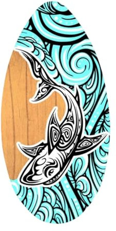 Oshhni Skimboard, Holz-Skimboard, stehend, Wassersport, Strand-Sandboard, kleines Surfbrett für Anfänger, Männer, Frauen, Kinder, Teenager