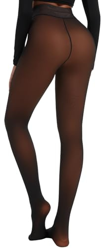 Spring Water Thermo Strumpfhose Damen Thermostrumpfhose Strumpfhosen 230g Winter Gefütterte Thermo Warme Dicke Gefüttert Winterstrumpfhose Schwarz Hautfarbe