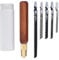 Fydun Woodworking Hand Saw Kit Hex Shaped Rosewood Handle and 5 Jigsaw Blades Detachable Manual Small Mini Hand Saw for Precise Cutting