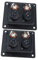 ABOOFAN 2 Pezzi Quadrato per Altoparlanti Morsettiera per Subwoofer con Facile e Robusto per Audio e Auto Colore