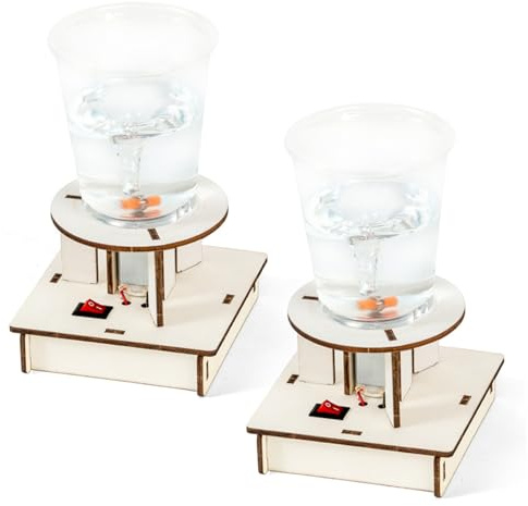 Tornado Maker 2 Set Tornado Éducatif dans une Bouteille Simulateur Magnétique Scientifique Jouets Alimentés par Batterie pour Enfants pour Laboratoire Scientifique Jouet de Créateur de Classe Scie