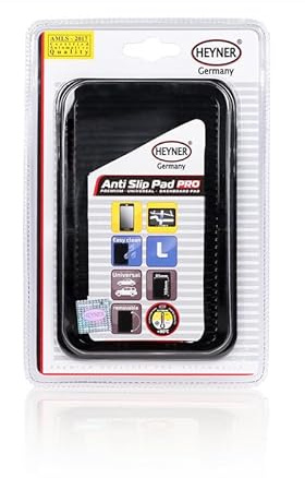 HEYNER® Premium Anti Rutsch Pad Auto Non-Slip 8,5x15 cm Handyablage Armaturenbrett multifunktionale Antirutschmatte Smartphone Brille Schlüssel etc.