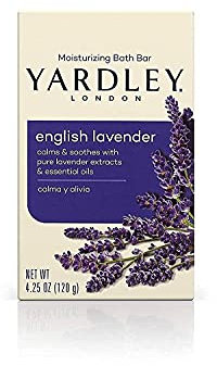 Yardley London English Lavender with Essential Oils Soap Bar, 4.25 oz Bar