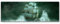 Eau Zone Wandbild auf Leinwand 120x40cm Schiff im Sturm