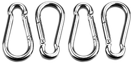 HONGCI Garten Awnings Mounting Mounting Assembly Set Square 304 Stainless Steel - Sonnensegel, Markisen Mounting Assembly (Federhaken x4)