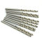 Brocas de acero de alta velocidad de 0,8mm para madera, plástico, aluminio (10 unidades), plateado