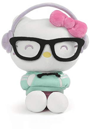 GUND - Hello Kitty - Kawaii Style with Hip Headphones, 9.5-inches