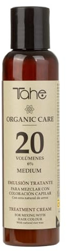 Tahe - Emulsión Tratante Organic Care oxigenada en crema para mezclar con coloración capilar, 100 ml (20 vol)