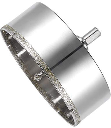 sourcing map Diamond Drill Bit 110mm Glass Hole Saw Core Drill Bit with Spotting Drill Bit for Ceramics Porcelain Tile Bottles Pots Brick