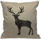 HGOD DESIGNS Kissenbezug, Vintage-Stil, Hirschgeweih, dekorativ, für Herren/Damen, Wohnzimmer, Schlafzimmer, Sofa, Stuhl, 45 x 45 cm