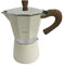 Gnali & Zani Venezia Espressokocher | Creme | Für 9 Tassen | Alle Herdarten inklusive Induktion | Aluminium Espresso kocher | Griffe aus Softtouch-Kunststoff in Holzoptik | Camping Kaffeekocher