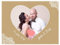 Herz & Heim® Hochzeitsbanner Herz zum Ausschneiden für Hochzeitsspiel mit Namen und Datum - Motivauswahl Fotoherz Vintage