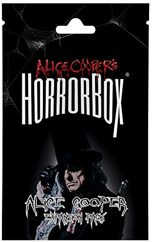 FITZ Alice Cooper's HorrorBox: Alice Cooper - Erweiterungspaket - Fitz Games, 40 Karten, Ein Spukparty-Spiel, Kartenspiel mit gruseligen Fragen, Antworten & Pflichten, für 4-10 Nervenkitzel Sucher ab