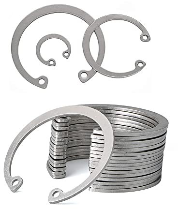 ANSIEDIO Internal Circlip C Type Snap Retaining Ring Card Clamp Spring Lock Washer 304 Stainless Steel (￠9, 100 pcs)
