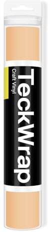 TECKWRAP 001 Vinyl Matte Permanent Adhesive Vinyl for Craft Decal Projects 12 x 10ft, Matte Apricot