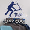Zdklfm69 Wandtattoo Wandaufkleber Wandsticker Benutzerdefinierter Name Stunt Scooter Sport Boy Room Schlafzimmer Scooter Stunt Playroom Vinyl Decor 63x56cm