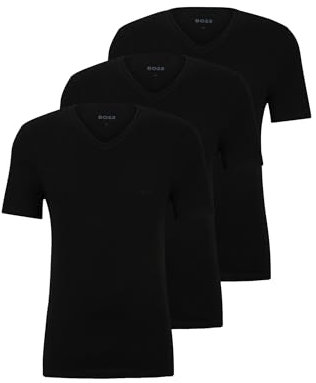 HUGO BOSS Herren T-Shirt Vn 3p Co T-Shirt, New - Black,L