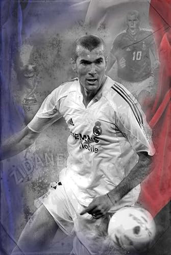 Myartstyle - BILDER Plakat, Poster 40 x 30 cm Z. Zidan Sport Fußball Beste Spieler OHNE RAHMEN P-Sp-205-27