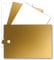50x Einzelkarten Din A7 10,5x7,3 cm 240 g/m² Gold Metallic mit Loch - Flaschenanhänger blanko Mini-Karten ideal zum Selbstgestalten für Geschenkanhänger & als Anhängeetikett