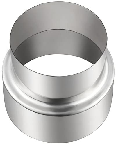 Tuyaux de Poêle Réduction Conduit Raccordement Connecteur de Conduit de Cheminée En Acier Inoxydable ø 100 mm à ø 80 mm (ø100 mm à ø80 mm)