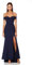 Jarlo London Damen Bella Bardot Maxikleid Kleid, Navy, 34