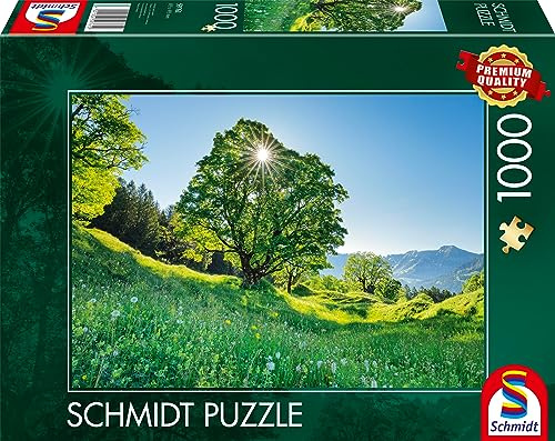 Schmidt Spiele 59761 Berg-Ahorn im Sonnenlicht, St. Gallen, Schweiz, 1000 Teile Puzzle