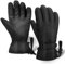 Homord Winterhandschuhe für Herren & Damen, Wasserdicht Skihandschuhe Winter Warm Schnee Handschuhe mit Touchscreen für Skifahren,Snowboarden,Schneeschlitten,Eislaufe (XXL (größe 9.5-10), Schwarz)