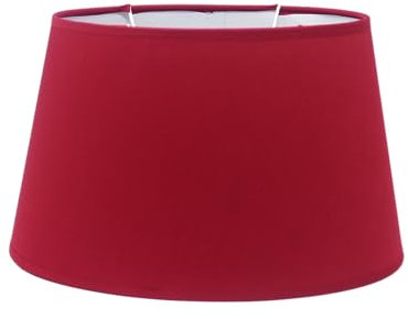 Lampenschirm Stoffschirm Stoff E14 / E27 Fassung oval H 15 cm (rot)