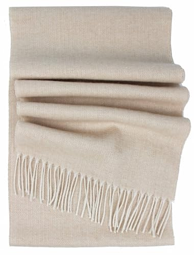 Rotfuchs Kaschmirschal Herrenschal Damenschal Winterschal warm angenehm weich Fischgratmuster in beige