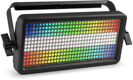 BeamZ BS384 Stroboscope LED SMD RGBW - Combo Strobe et Éclairage d'ambiance, Blinder, Wash, 48 Segments Contrôlables, DMX, Modes Auto, Alimentation Daisy Chain, Idéal pour les Spectacles et Scènes