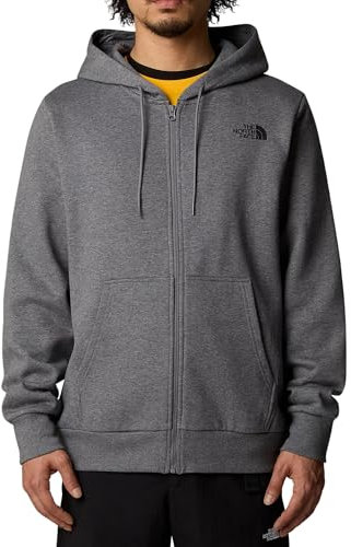 THE NORTH FACE NF0A89FDDYY M Simple Dome Full Zip Hoodie Maglia Lunga Uomo TNF Medium Grey Heather Taglia M