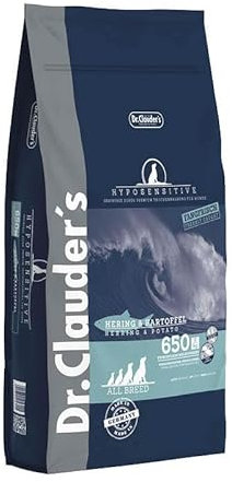DR.CLAUDER'S - Hyposensitive | Trockenfutter mit Singleprotein für Sensible, ausgewachsene Hunde. Getreide- und glutenfreies Alleinfuttermittel im Beutel | 11,5kg Hering&Kartoffel