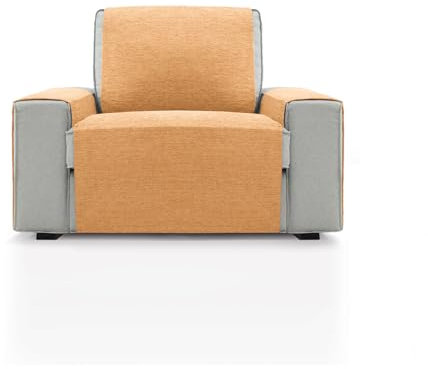 FAVERTI® Sesselüberwurf für 1-Sitzer oder Relaxsessel, 55 cm, Modell PEGO | Dore, extra weicher Chenille, hochwertiger Sesselschutz, recyceltem Material