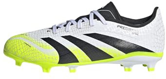 adidas Unisex League Firm Ground/Multi Ground Football Boots Kids, Cloud White/Core Black/Lucid Lemon, 5 UK