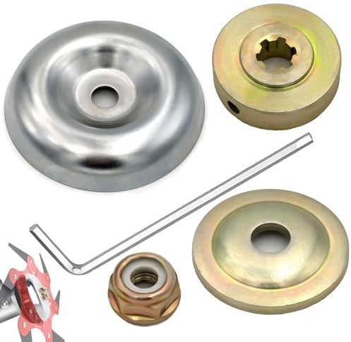 5 Piezas Kit de Adaptador de Cuchilla de Repuesto, Accesorios Desbrozadora de Repuesto, Tuercas de Fijación de Cuchilla para Cabezal Desbrozadora, para Cortacéspedes y Desbrozadoras